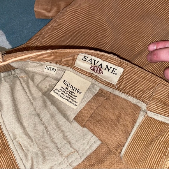 Savane Men's Light Brown Corduroy Pants - Picture 2 of 9